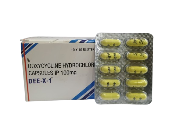 Dee X-1 100mg Capsule (Doxycycline 100mg)