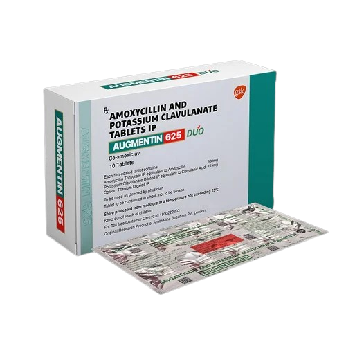 Augmentin 625 mg Tablet (Amoxicillin 500 mg + Clavulanic Acid 125
mg)