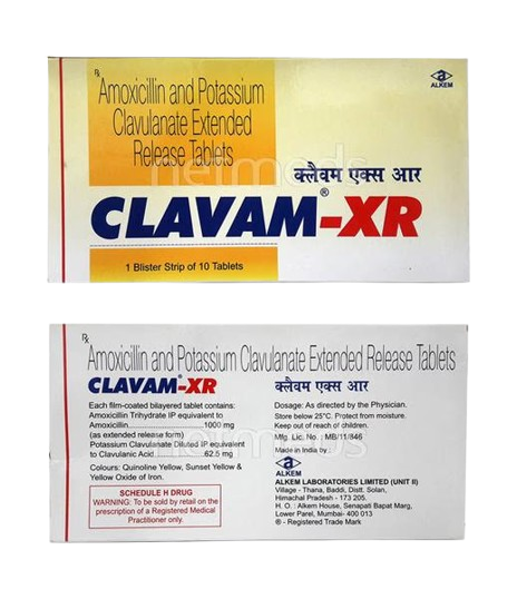 Amoxicillin + Clavulanate 1000 mg (Clavam XR)