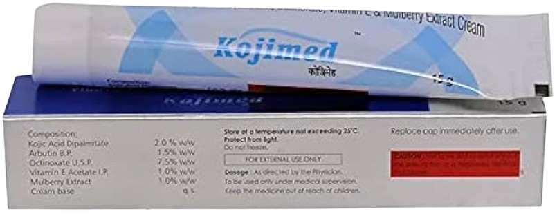 Kojimed Cream (Kojic Acid / Arbutin / Mulberry Extract / Vitamin E) –
15 gm tube