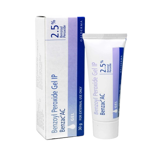 Benzac AC 2.5% Cream (Benzoyl Peroxide) – 20gm tube