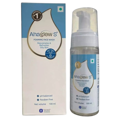 Ahaglow S Foaming Face Wash with Salicylic & Glycolic Acid