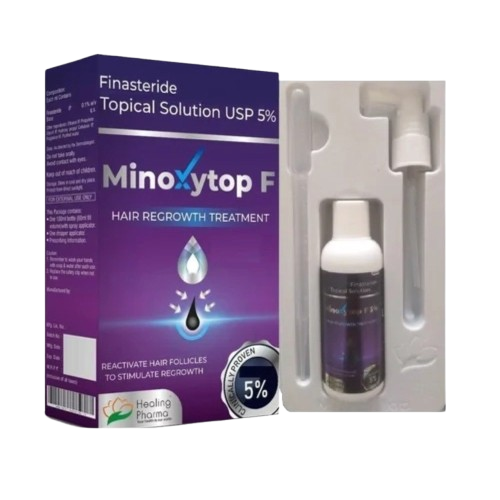 Minoxytop F Solution (Minoxidil 5% w/v / Finasteride 0.1% w/v) – 60.0
ml bottle