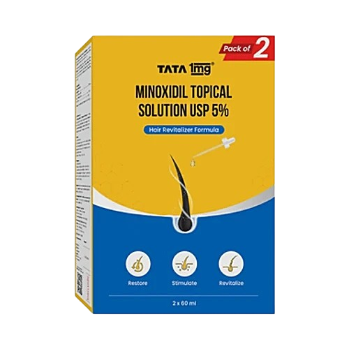Minoxidil Hair Growth Topical Solution 5% | Scalp Application for Hair
Growth (60ml Each) | by Tata 1mg