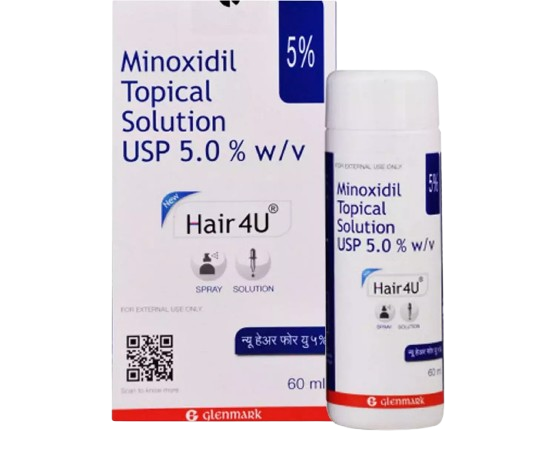 Minoxidil (5% w/v) 4U 5% Solution 60 ml