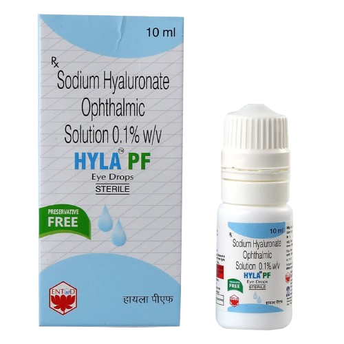 Hyla pf eye drops - Sodium Hyaluronate (0.1% w/v) - 10ml