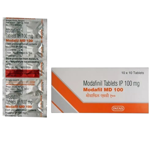 Modafil MD 100 mg Tablet (Modafinil)