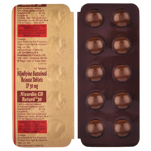 Nifedipine 30 MG (NICARDIA CD RETARD 30MG T)