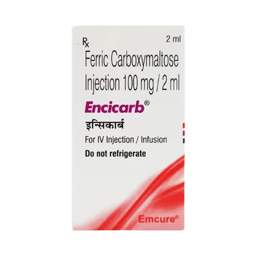 Encicarb 100 mg Injection (Ferric Carboxymaltose / Elemental Iron
100 mg / 2 ml)