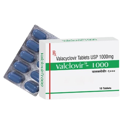Valclovir 1000 mg Tablet (Valacyclovir)