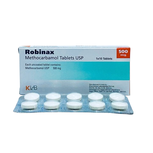 Robinax 500mg Tablet Methocarbamol (500mg) - 0.6 per pill