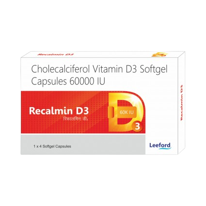 Recalmin D3 60K IU Softgel Capsules (Vitamin D3)