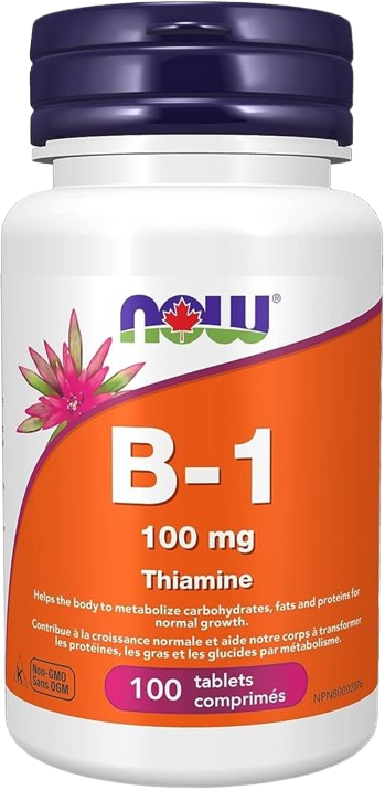 Now Foods B-1 100mg Tablet bottle of 100 pills