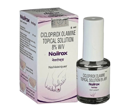 Nailrox Nail Lacquer (Ciclopirox 8% w/v) – 5.0 ml bottle