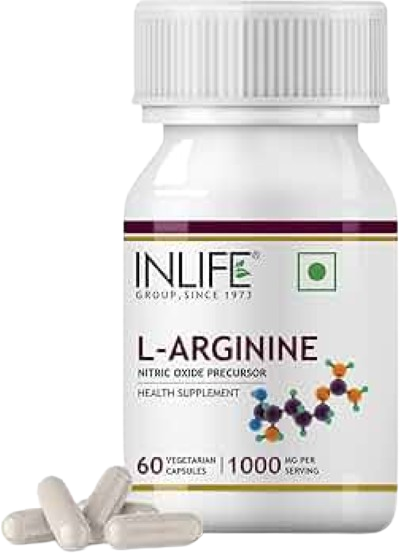 Inlife L Arginine Capsules 1000mg Supplement