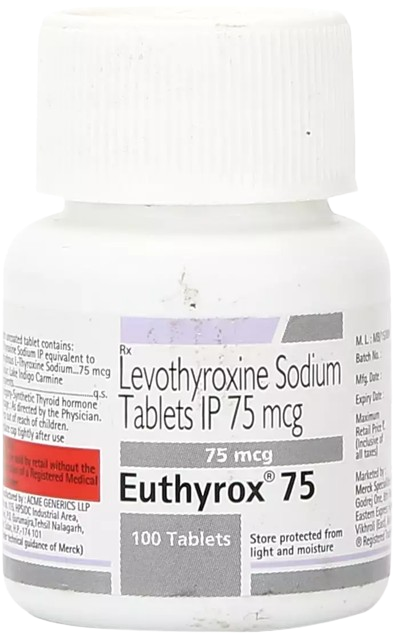 EUthyrox 75 Tablet - Levothyroxine (75 mcg)
