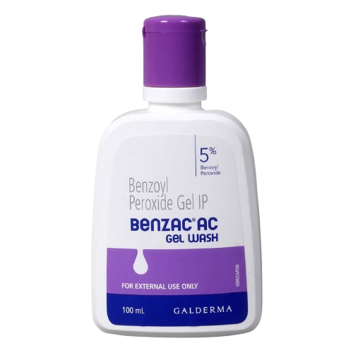 Benzoyl peroxide wash bottle of 100 ml