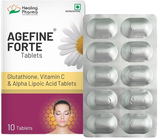 Agefine Forte Tablets (L-Glutathione + Vitamin C + Alpha Lipoic Acid)