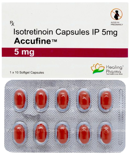 Accufine 5 mg Capsule (Isotretinoin)