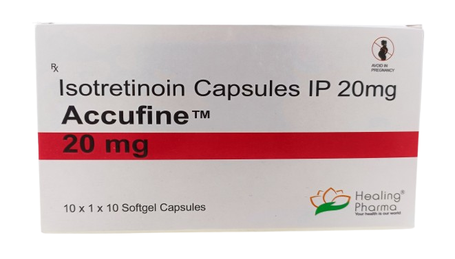 Accufine 20 mg Capsule (Isotretinoin)