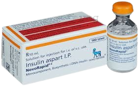 NovoRapid 100 IU/ml Solution for Injection (Insulin Aspart) – 10 ml Vial