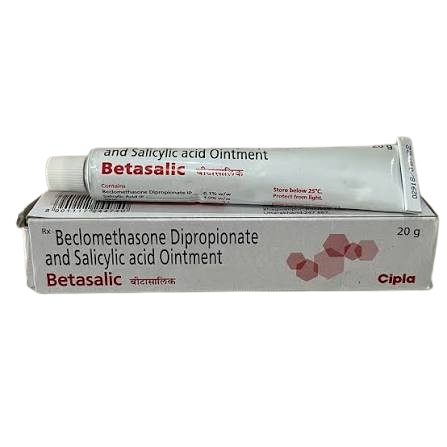Betasalic Ointment (Beclometasone 0.1% + Salicylic Acid 3%) – 20 g Tube