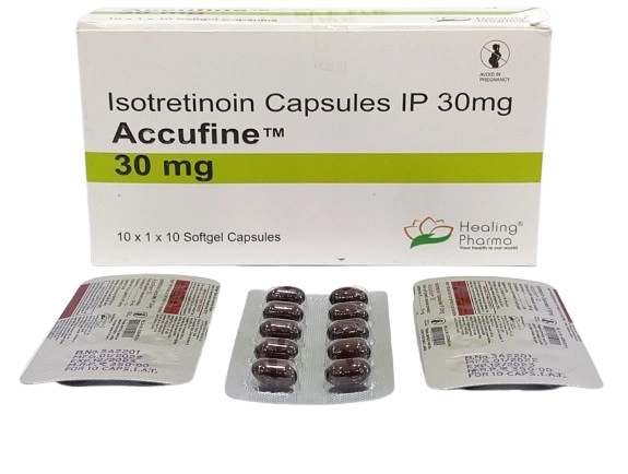 Accufine 30 mg Capsule (Isotretinoin)
