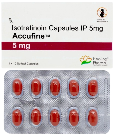 Accufine 5 mg Capsule (Isotretinoin)