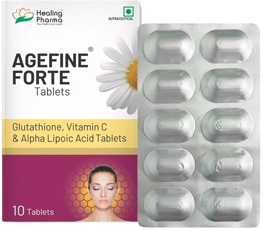 Agefine Forte Tablets (L-Glutathione + Vitamin C + Alpha Lipoic Acid)