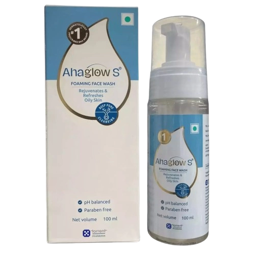 Ahaglow S Foaming Face Wash with Salicylic & Glycolic Acid