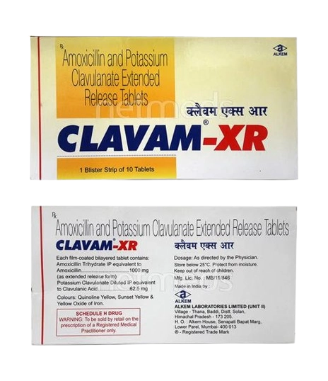 Amoxicillin + Clavulanate 1000 mg (Clavam XR)