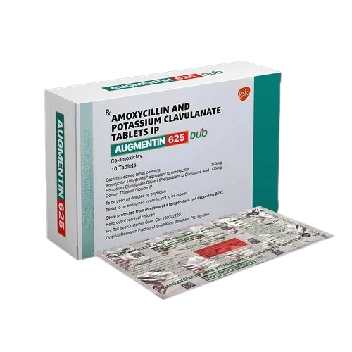Augmentin 625 mg Tablet (Amoxicillin 500 mg + Clavulanic Acid 125
mg)