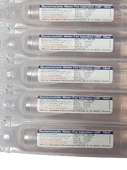 Bacteriostatic Water (10 ml ampoule)