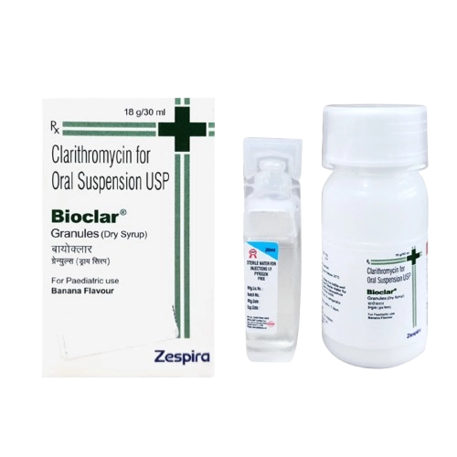 Bioclar 125mg Suspension – Clarithromycin (125mg) – 30ml