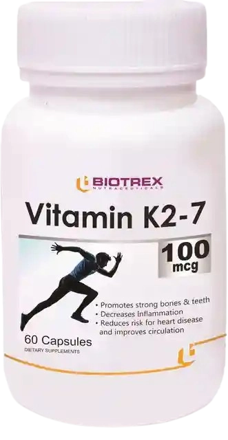 Biotrex 100mcg Vitamin K2-7 Capsules – 60 capsules bottle