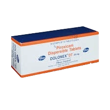 Dolonex DT 20 mg Tablet (Piroxicam 20 mg)