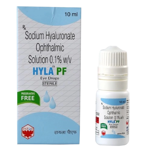 Hyla pf eye drops - Sodium Hyaluronate (0.1% w/v) - 10ml