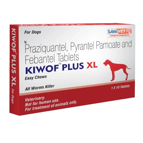Kiwof Plus XL Easy Chews Deworming Pet Tablet For Dogs