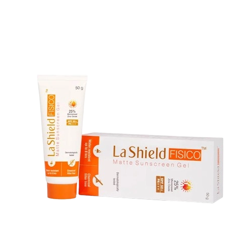 La Shield Fisico Matte SPF 50 PA+++ Sunscreen Gel 50 g (Water-
Resistant & Paraben-Free)