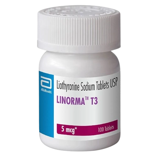 Linorma T3 5mcg Tablet (Liothyronine 5mcg) – 100.0 tablets bottle