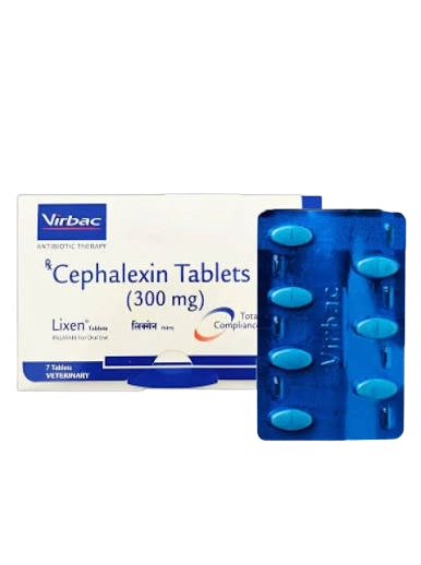 Lixen 300mg Tablet (Cephalexin) for Pets (Pack of 7 pills)