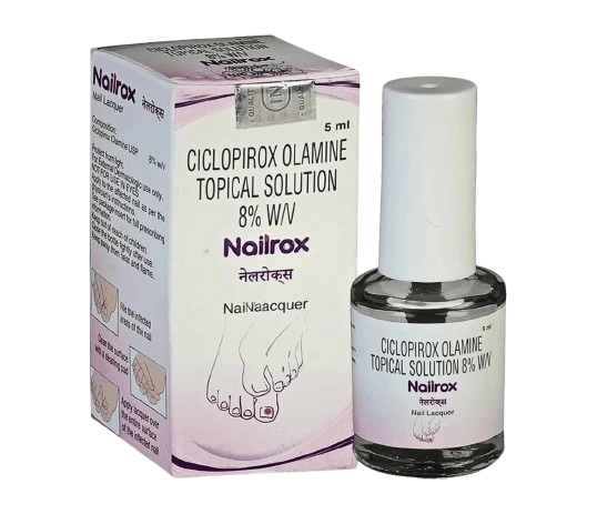 Nailrox Nail Lacquer (Ciclopirox 8% w/v) – 5.0 ml bottle
