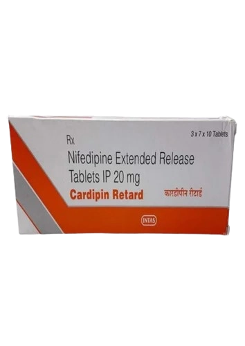 Nifedipine (20mg) - Cardipin Retard 20mg Tablet