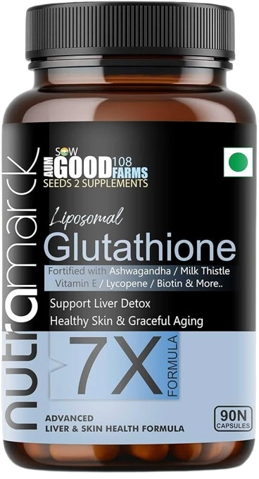 NutraMarck Liposomal Glutathione 7X Capsules | Advanced Formula
for Skin Brightening & Liver Detox