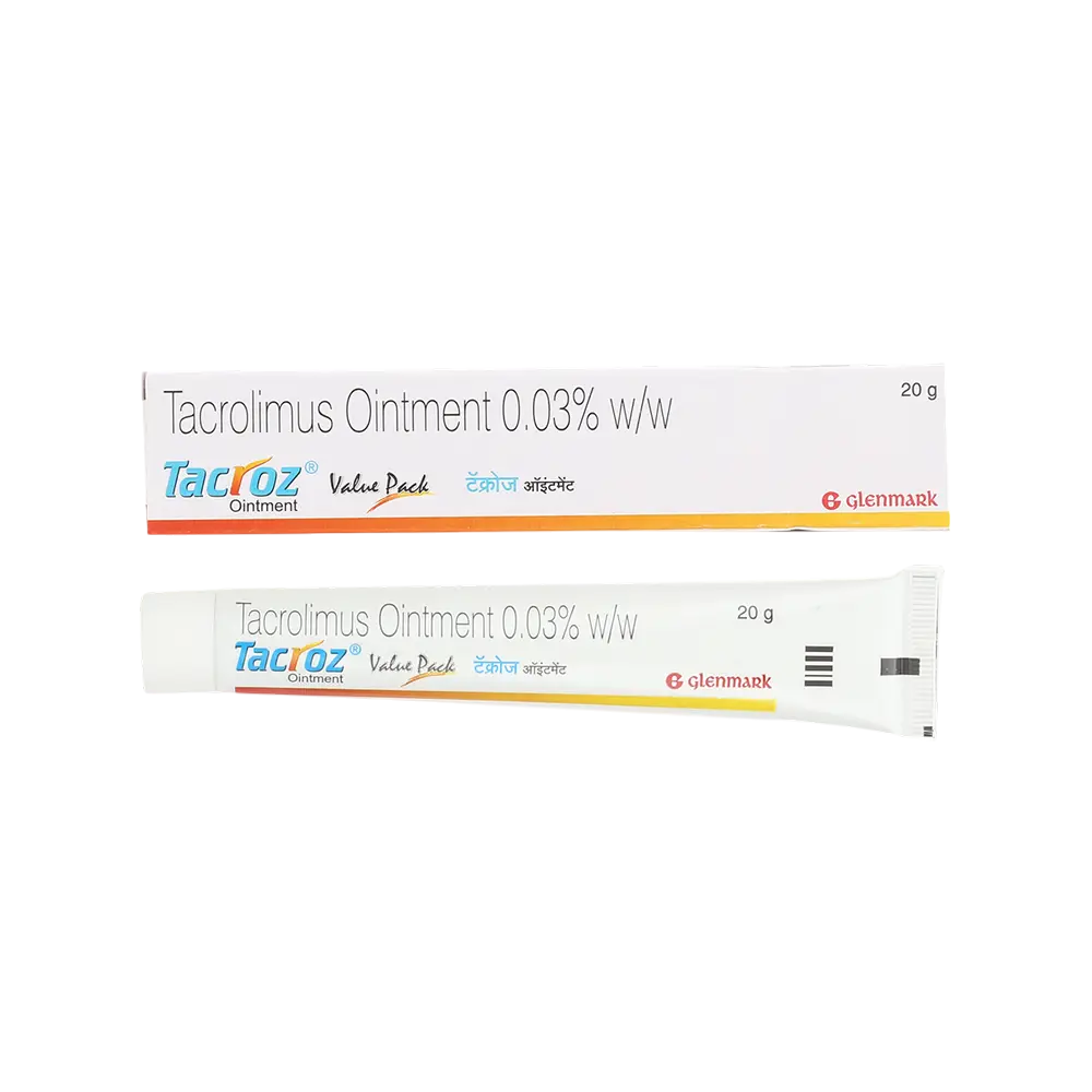 Tacroz Ointment 0.03% (Tacrolimus) – 20gm tube