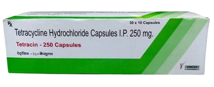 Tetracin 250 mg Capsule (Tetracycline 250 mg)