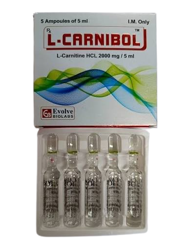 L-Carnibol 5 ml Injection (L-Carnitine Hydrochloride 2000 mg/5 ml)