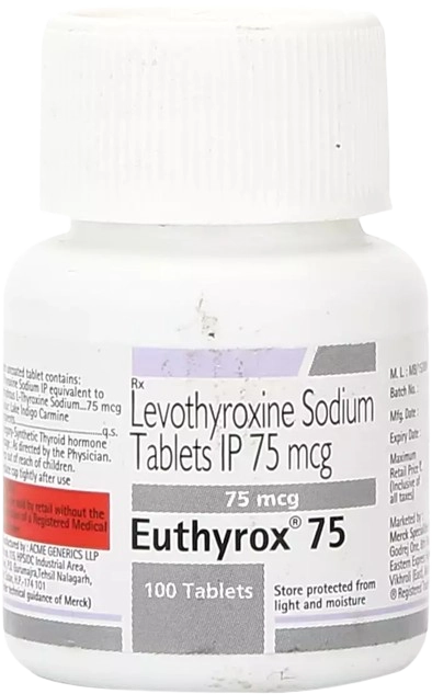 EUthyrox 75 Tablet - Levothyroxine (75 mcg)