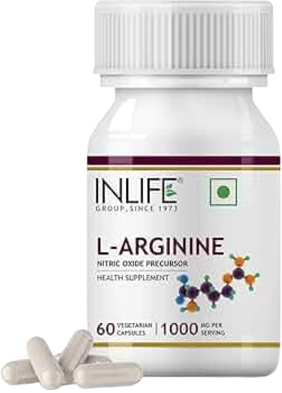 Inlife L Arginine Capsules 1000mg Supplement