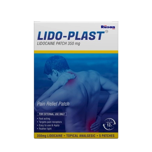 Lido-Plast Lidocaine 350mg/12h Transdermal Patch - pack of 5